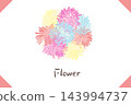 Flower shop business card template | Bouquet viewed from above 143994737