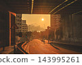 Hong Kong Oct 19 2026 Golden Sunset View Frame Along Yau Tong Road 143995261