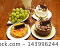 Various whole cakes for celebrations and birthday parties 143996244