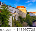 This image shows the historic State Castle in Cesky Krumlov, Czechia 143997728