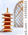 Wooden ornament: Five-story pagoda 143998035