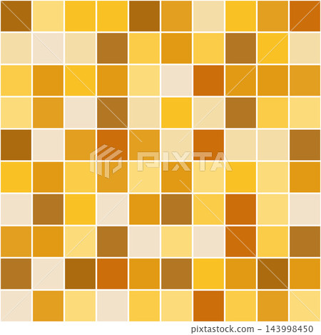 Yellow Geometric Squares Grid Seamless Pattern 143998450