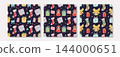 Christmas Seamless Patterns with Gifts Stockings and Bows 144000651