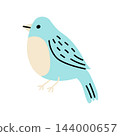 Light Blue Bird with Cream Belly in Minimal Style 144000657