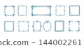 vector set of various Whimsical hand drawn frames on isolated background 144002261