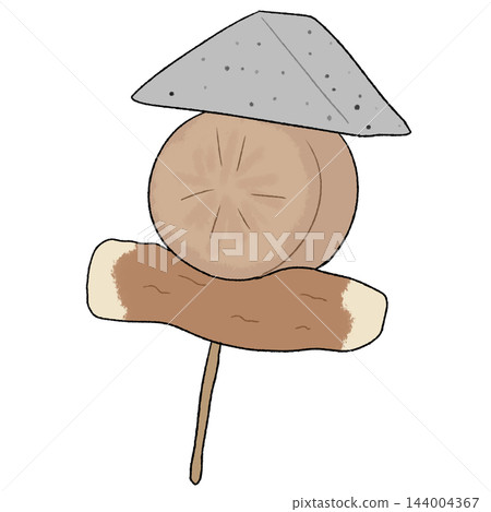 A hand-drawn illustration of oden ingredients on a skewer. A hand-drawn illustration of oden ingredients on a skewer. 144004367