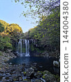 This is a panoramic view of the 2nd Cheonjeyeon Waterfall. 144004380