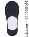 Dark blue low-cut no-show sock isolated on white background, casual invisible footwear mockup 144006165