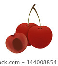 sweet cherry isolated on white background 144008854