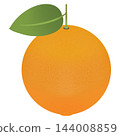 orange fruit with green leaf 144008859
