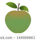 apple with green leaf 144008861