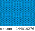 Light blue and black Flower of Life background 144010276
