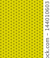 Yellow and black Flower of Life background 144010603