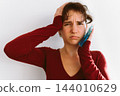 portrait young woman with gumboil 144010629
