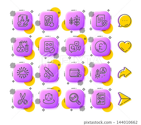 Accounting, Algorithm and Startup line icons. App 3d buttons. Social media comment, share, like icons. Pack of Augmented reality, Recovery hdd, Cut icon. Vector Accounting, Algorithm and Startup line icons. App 3d buttons. Social media comment, share, like icons. Pack of Augmented reality, Recovery hdd, Cut icon. Vector 144010662