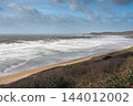 View towards Morte Point at Woolacombe as the tide recedes, Devon 144012002