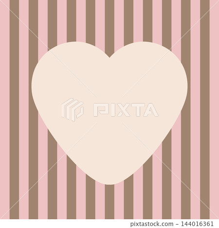 Valentine's Day background with pink and brown stripes and a large heart. Valentine's Day background with pink and brown stripes and a large heart. 144016361
