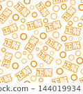 The correct seamless pattern in orange. 144019934