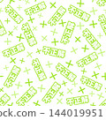 The light green seamless pattern indicates an incorrect answer. 144019951