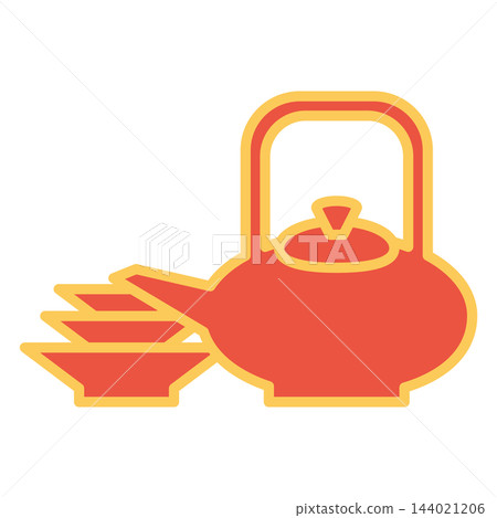 A simple New Year's illustration (Otoso - a type of sake). A simple New Year's illustration (Otoso - a type of sake). 144021206