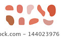 Hand drawn blob shapes with different color 144023976