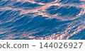Ocean Waves Surface Blue Storm Winter Water Sunset Light Reflection 3D Render 144026927