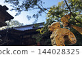 Golden dragons and phoenixes adorn the portable shrine. 144028325