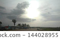 Rain Clouds in Blue Gray Grey Sky On The Beach 144028955
