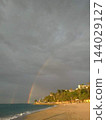 Double Rainbow over The Beach in Aguada Puerto Rico USA 144029127