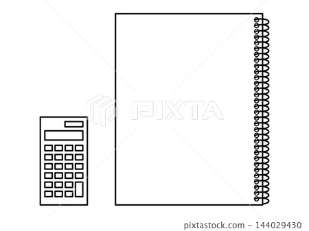 Ring notebook and calculator - for household accounting, budgeting, financial management, and tax filing. 144029430