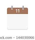 A calendar icon for November with blank date fields - Simple daily/monthly calendar illustration material. 144030066