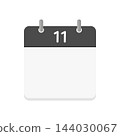 A calendar icon for November with blank date fields - Simple daily/monthly calendar illustration material. 144030067