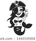 Fish icon black silhouette. Fisheries logo symbol 144034908