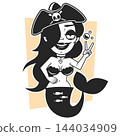 Fish icon black silhouette. Fisheries logo symbol 144034909
