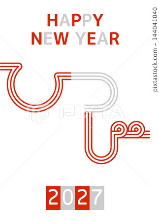 New Year's cards with mizuhiki (decorative cord) for the Year of the Sheep 2027 144041040