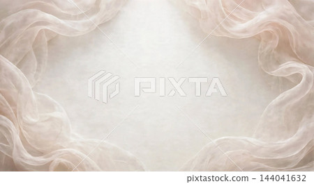 Soft white chiffon frame background Soft white chiffon frame background 144041632