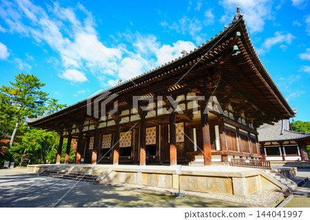Blue sky and the grounds of Toshodai-ji Temple, Nara Prefecture Blue sky and the grounds of Toshodai-ji Temple, Nara Prefecture 144041997