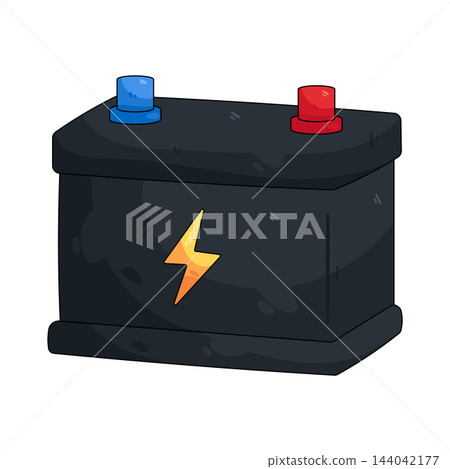 Illustration of car battery Illustration of car battery 144042177