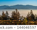 The Okuchichibu mountain range floating in a sea of clouds from Mount Amari in the morning. 144046597