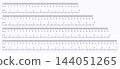 Inch, metric rulers 10, 12, 14,15 inch, 25, 30, 35, 38 cm. Measuring tool. Ruler scale centimeters, inches. Inches, centimeters measuring scale layout. Metrics indicator cm, inch. Measuring scale icon 144051265