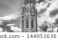Detail of the ornate Matthias Church tower, Budapest, Hungary 144051636