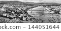 Panoramic View of Budapest Danube River and Bridges 144051644