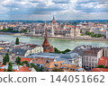 Panoramic View of Hungarian Parliament and Danube River, Budapest, Hungary 144051662
