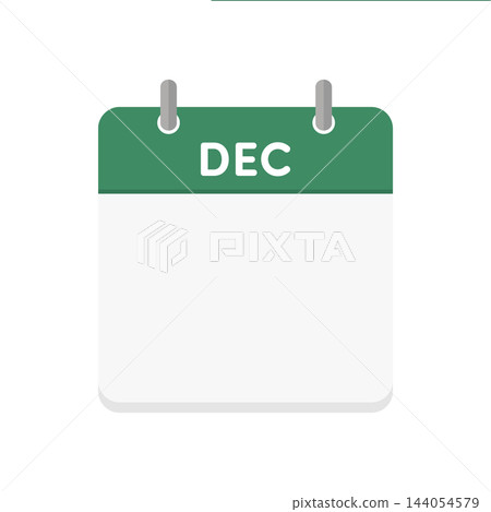 A simple green English calendar icon featuring a daily calendar for December (DEC) with a blank date section. A simple green English calendar icon featuring a daily calendar for December (DEC) with a blank date section. 144054579